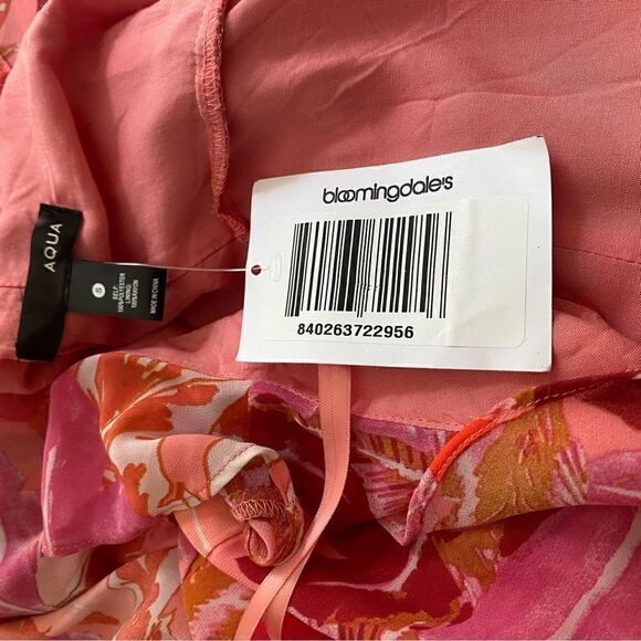 Aqua Floral Dress Bloomingdale’s Size Small NWT - Picture 8 of 8